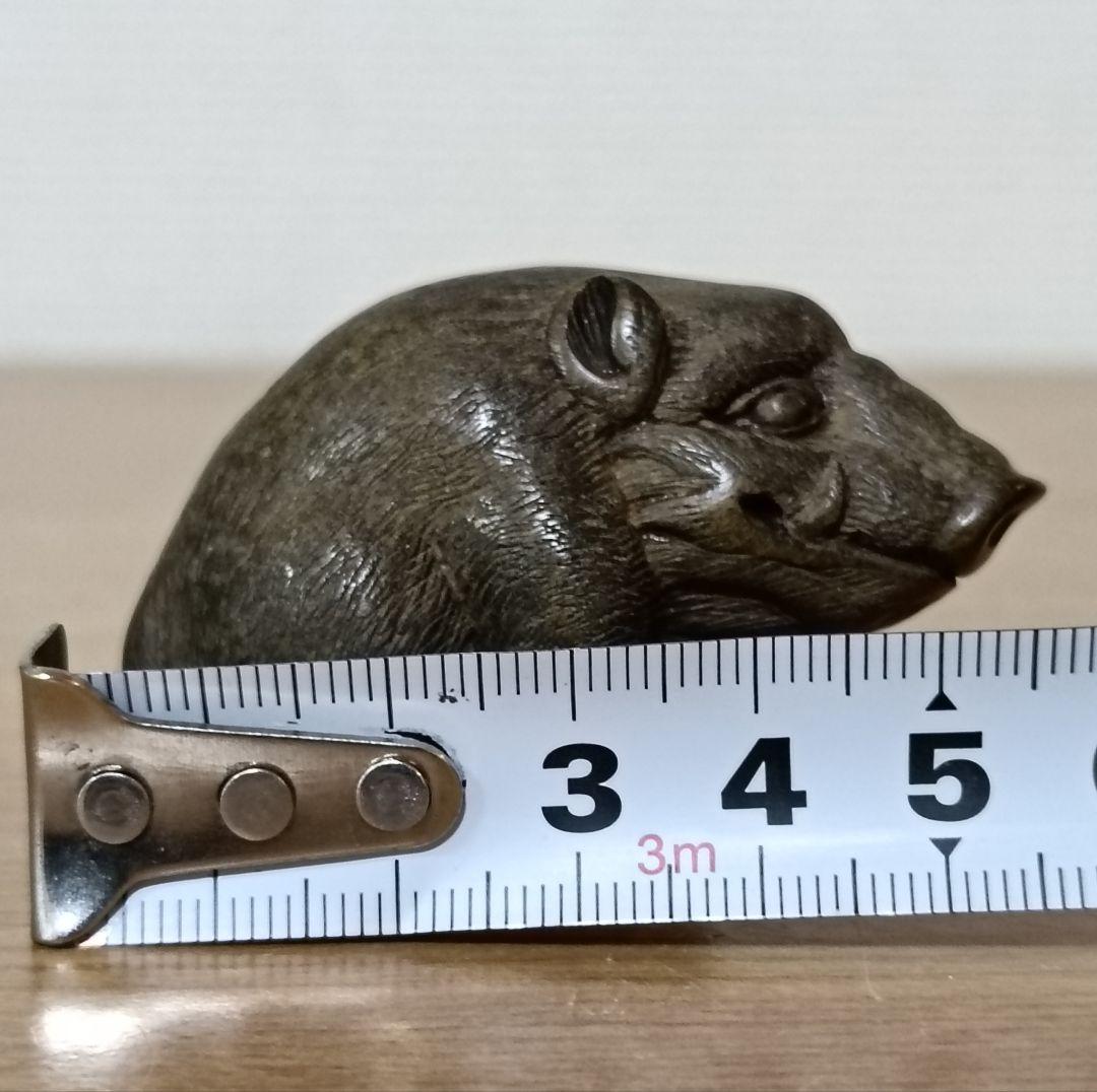 猪木彫根付 柘植根付 時代物 江戸時代 古根付