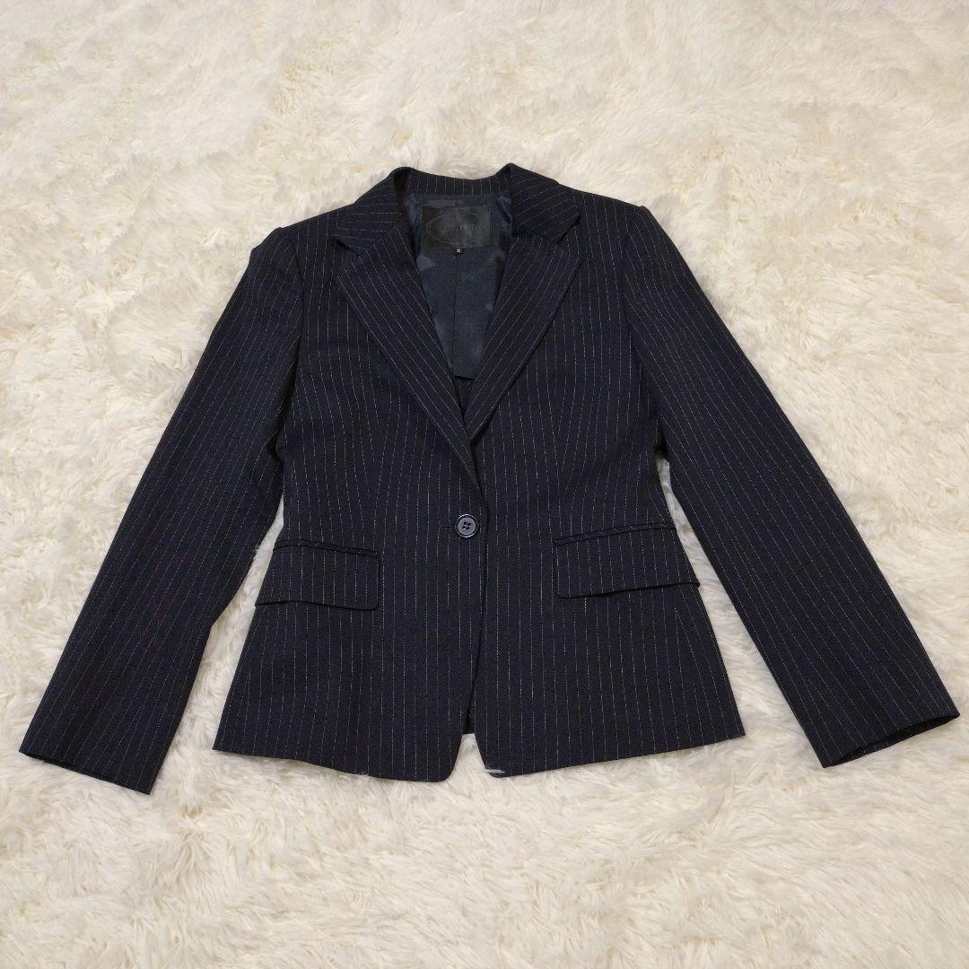 美品♡UNTITLED♡パンツスーツ セットアップ ネイビーストライプ