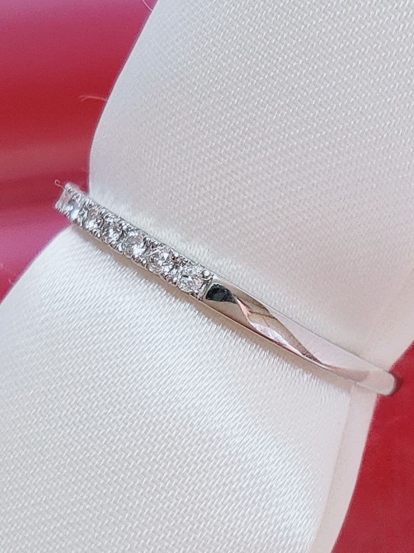 新入荷 未使用 pt950 ダイヤモンド 0.10ct エタニティ リング