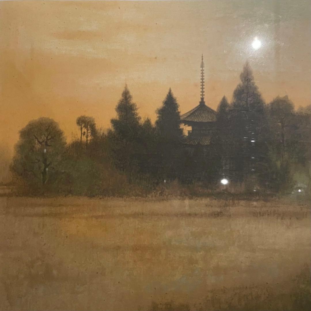 鈴木竹柏 リトグラフ 耀く 日本画 サイン入 EA版 額付 25.12.7−1