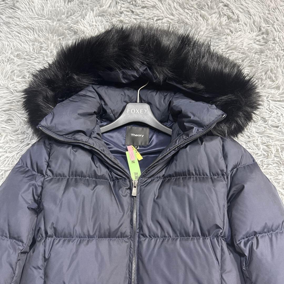 極美品✨セオリー 3wayダウンコート ERINDANE フードファー ネイビー