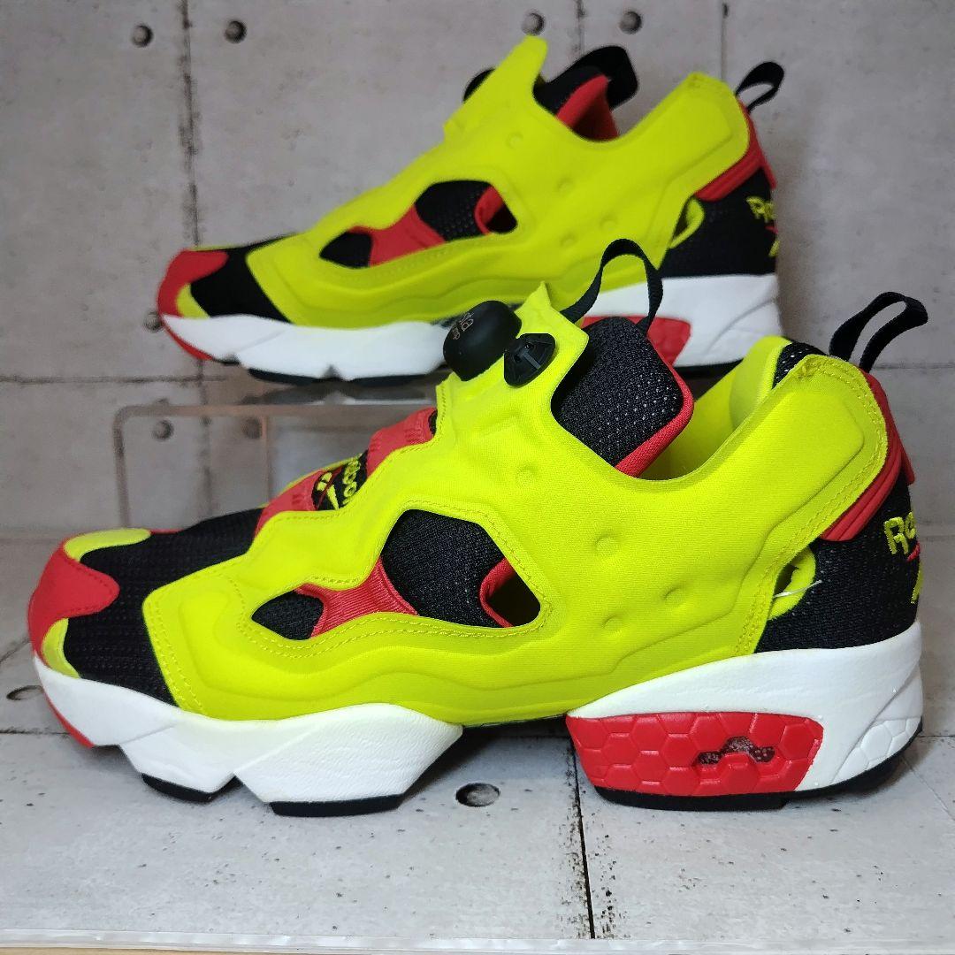 美品 Reebok ポンプフューリー 26.5cm V47514 蛍光イエロー