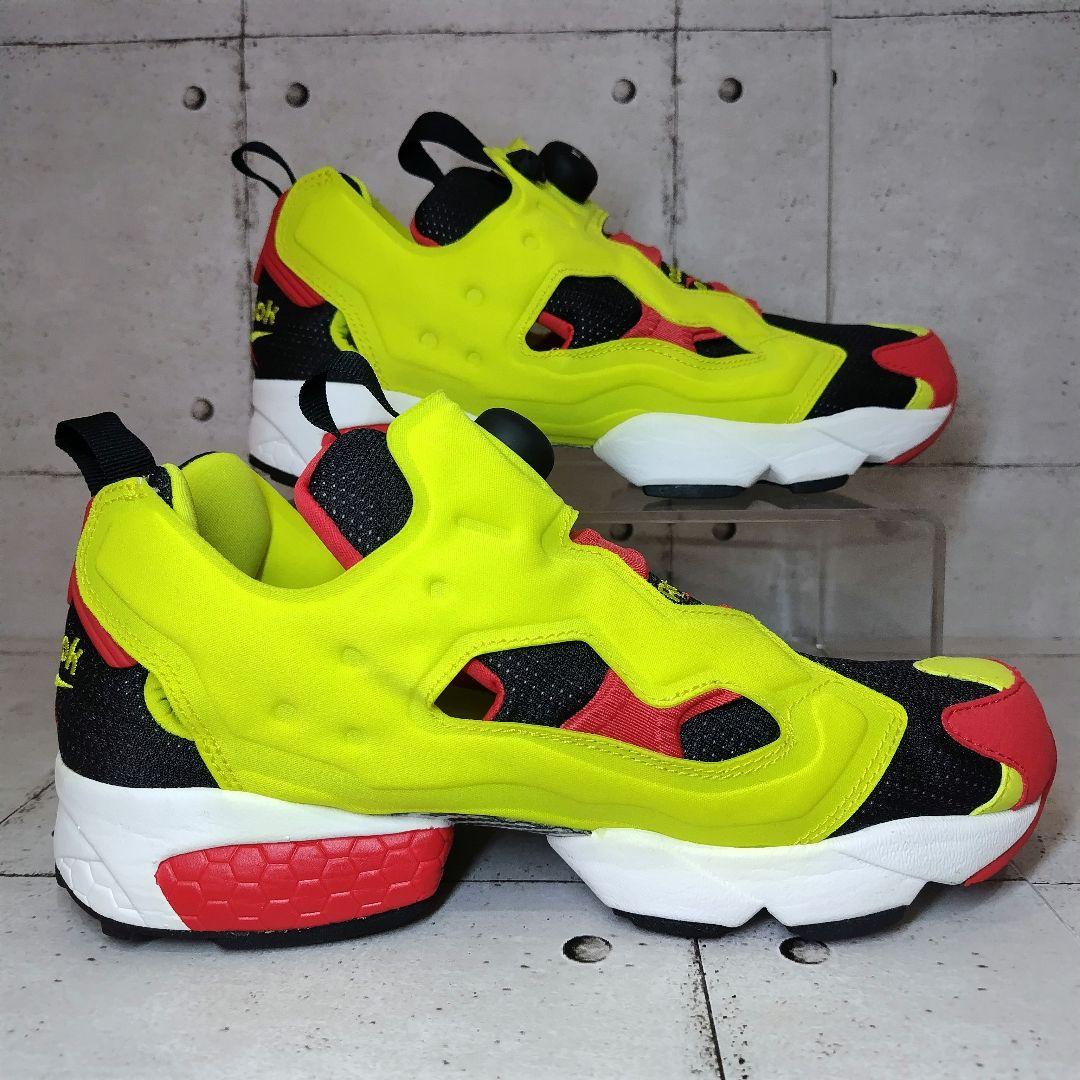 美品 Reebok ポンプフューリー 26.5cm V47514 蛍光イエロー