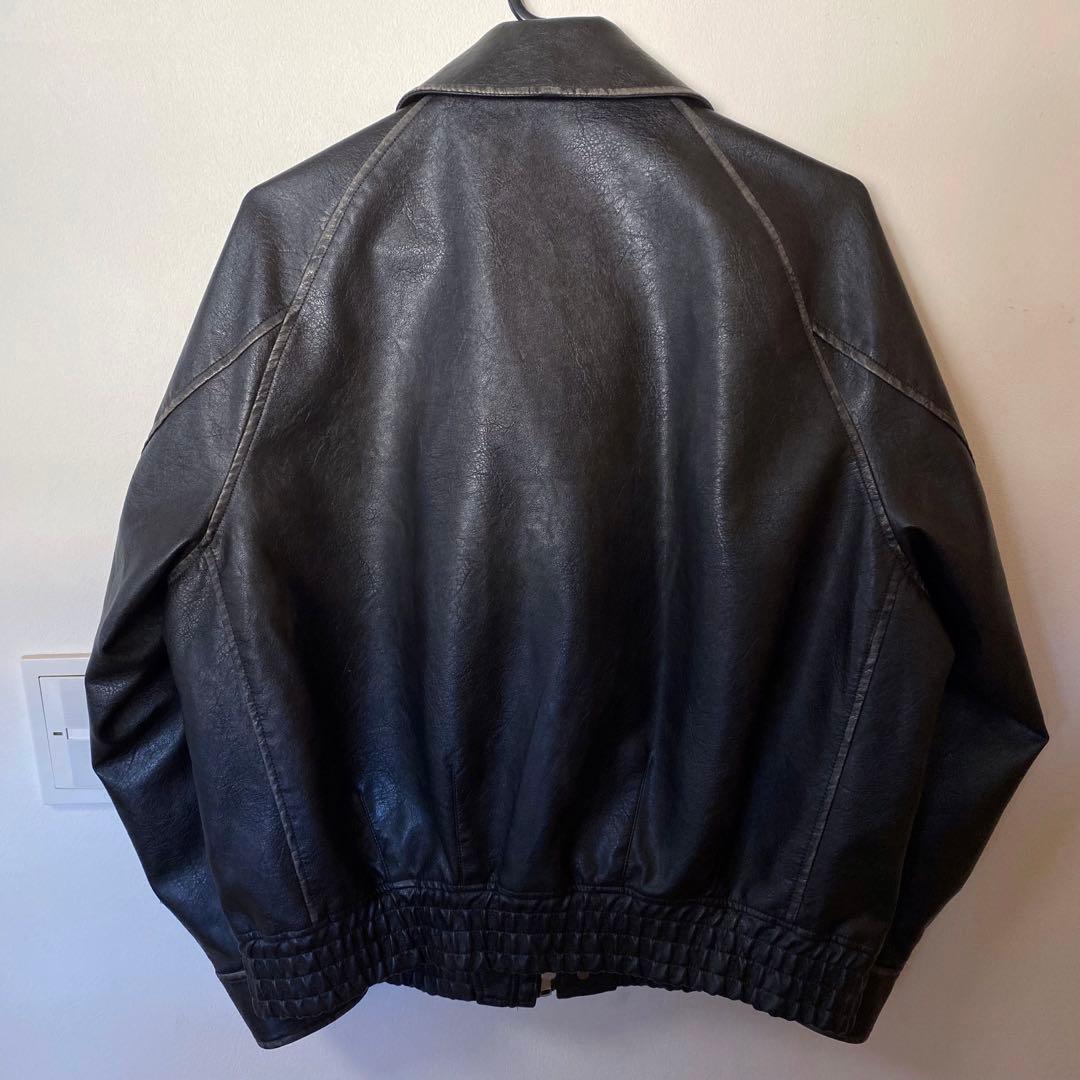 WYM 短丈 レザージャケット asclo nugu musinsa zara - メルカリ
