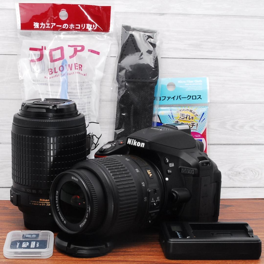 N.N✨美品 使用回数少な目✨ニコン Nikon D5300 ダブルレンズ