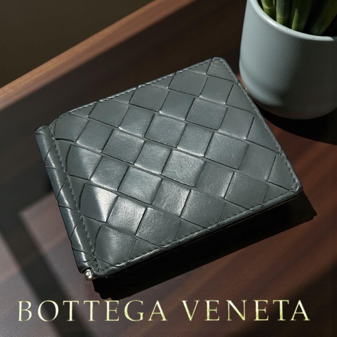 BOTTEGA VENETA イントレチャート マネークリップウォレット イントレチャート マネークリップ ウォレット のために メンズ で