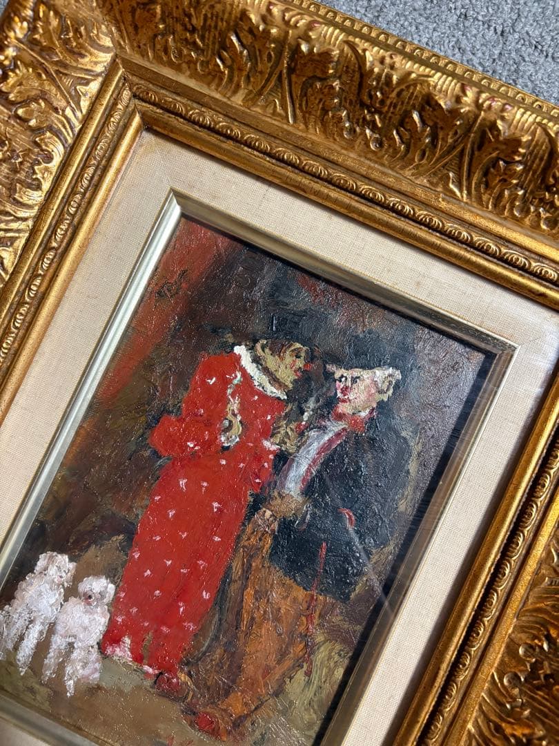 松田正良 絵画　立ち話し　値下げしました