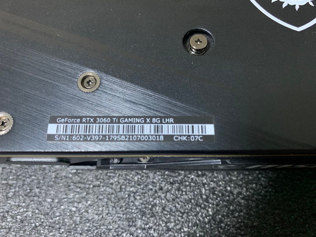 グラフィックボード・グラボ・ビデオカード MSI GeForce RTX 3060 Ti GAMING X 8G LHR