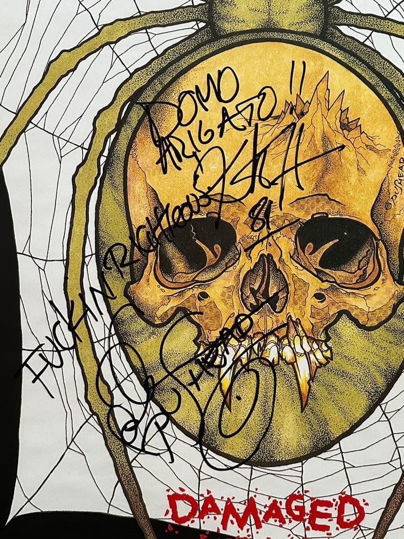 激レア！メタリカ'89年JAPANツアー ポスター カークハメット サイン