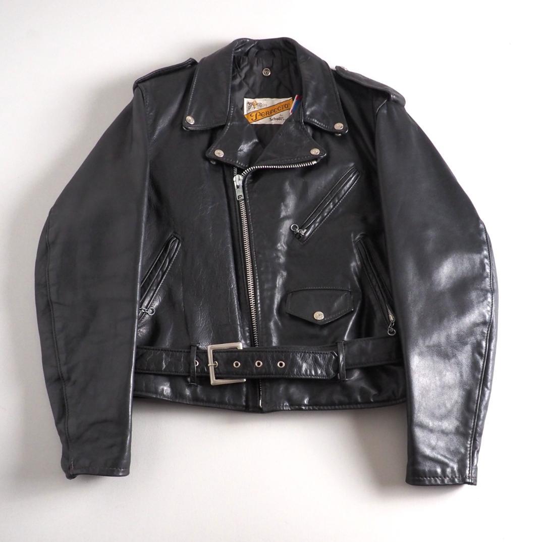 Schott 118 size40 ダブルライダースジャケット レザージャケット