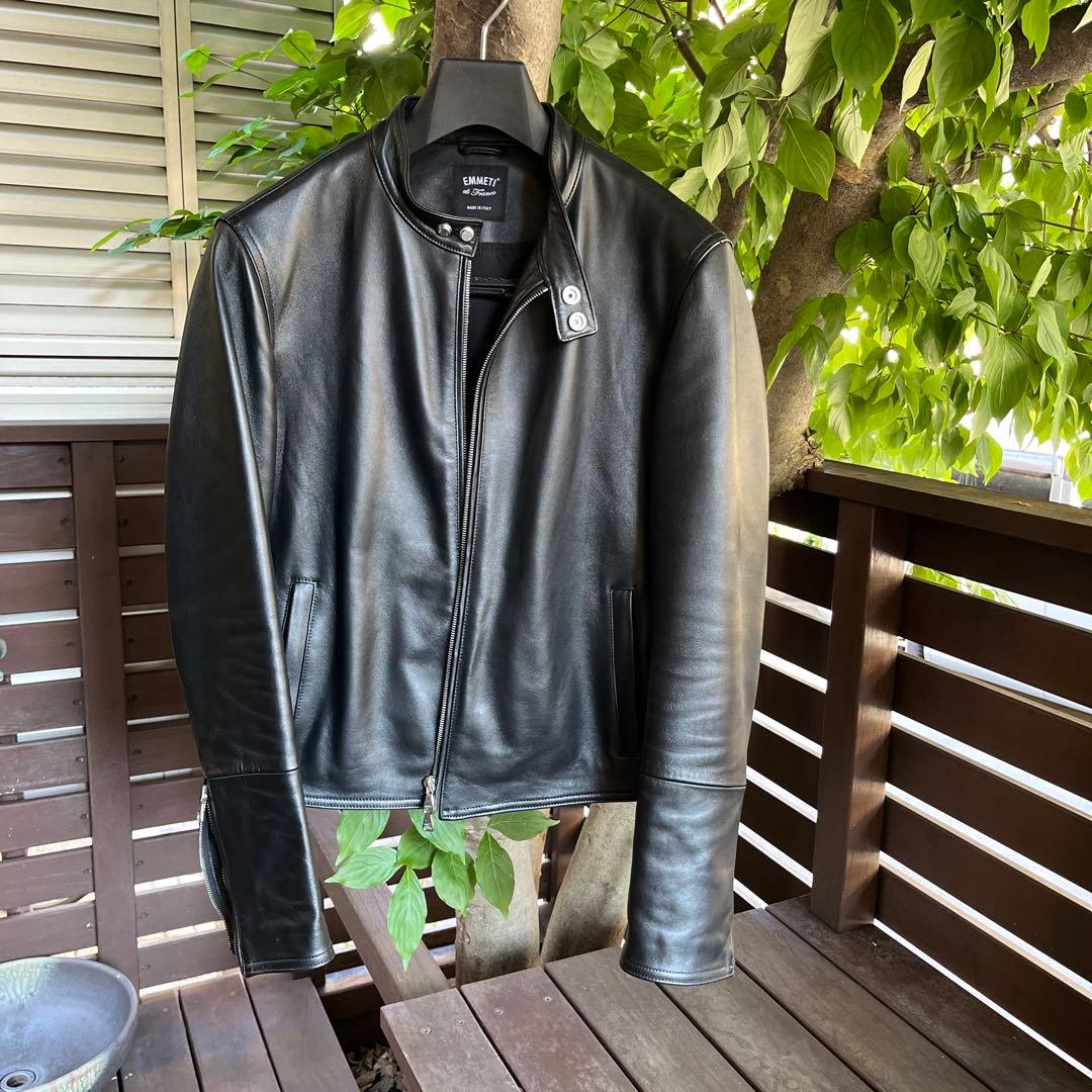 EMMETTI H千場義雅プロデュースレザーシングルライダース - メルカリ