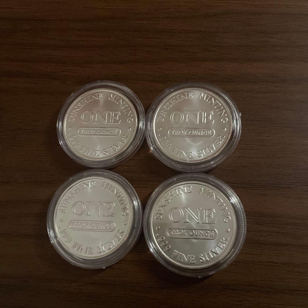 サンシャインミント・イーグルの1オンス銀貨4枚セット - メルカリ