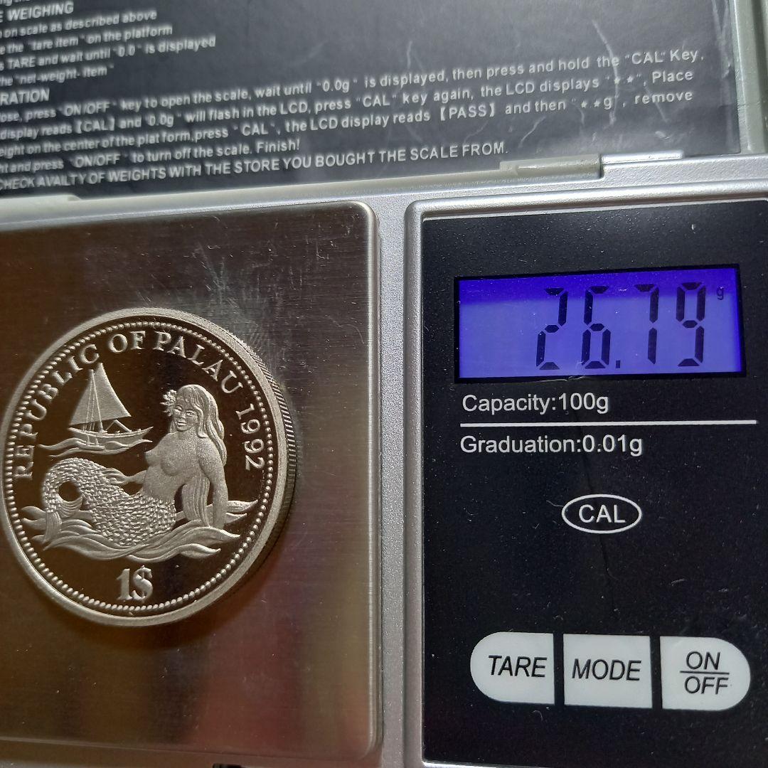 パラオ 1992年 海洋生物保護 1ドル 記念コイン カラー部剥げ有 - メルカリ