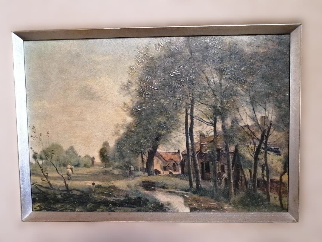 複製画 ヴィンテージ 「ジャン＝バティスト・カミーユ・コロー」風景画