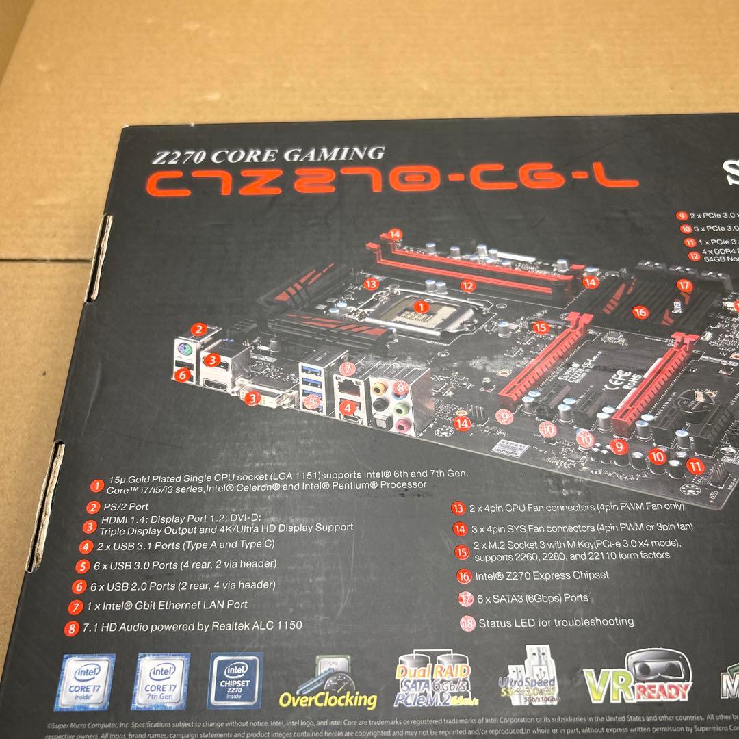 未使用マザボ　SuperO Core Gaming C7Z270-CG-L