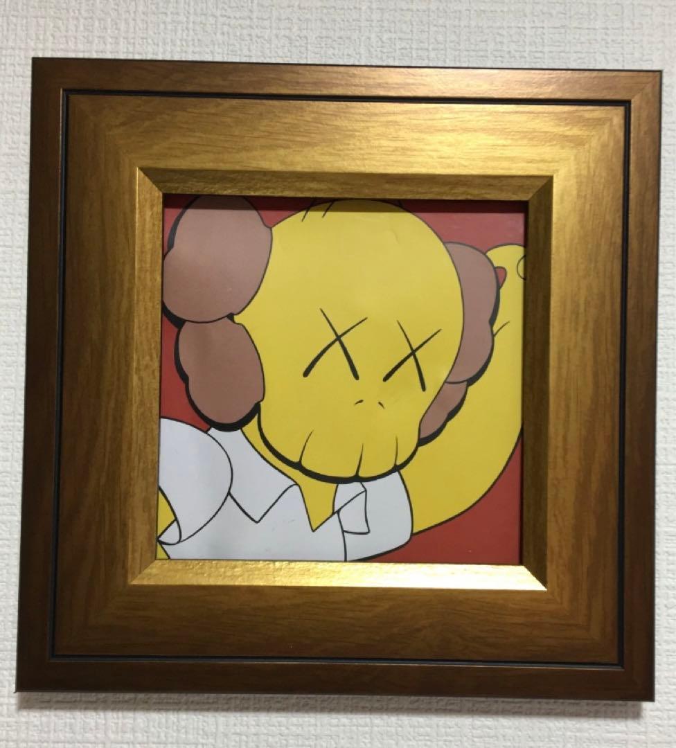 絵画/近代ポップアート/巨匠/KAWS (カウズ) /インテリアアート/額装品 ポップアートフレーム KAWS/カウズ 】フレームポスター Flame Poster