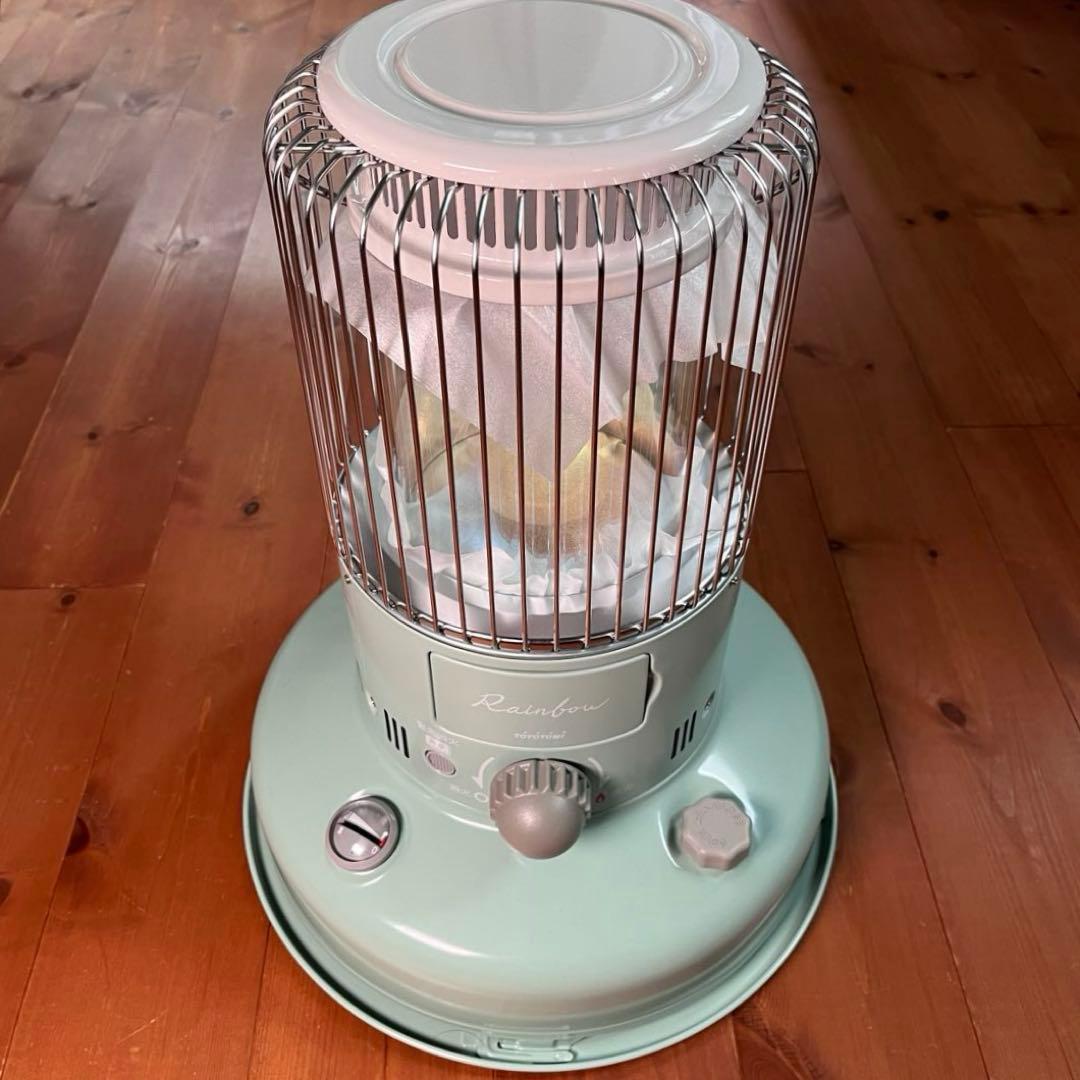 限定生産 レインボーストーブ ミントグリーン 新品 未使用 トヨトミ 保証期間有 最新色 週末価格 美品 良品TOYOTOMI 今年の先月購入レインボーストーブ