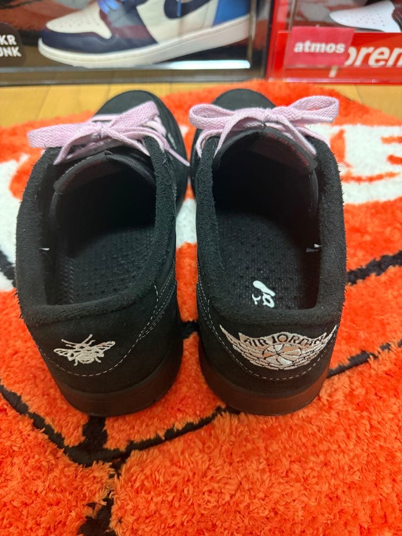 トラヴィススコット×ナイキ AJ1 LOW ブラックファントム 27.5cm