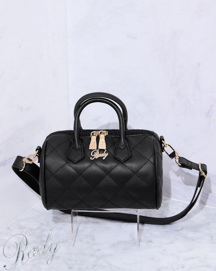 Rady キルティングボストンバッグS ブラック - メルカリ