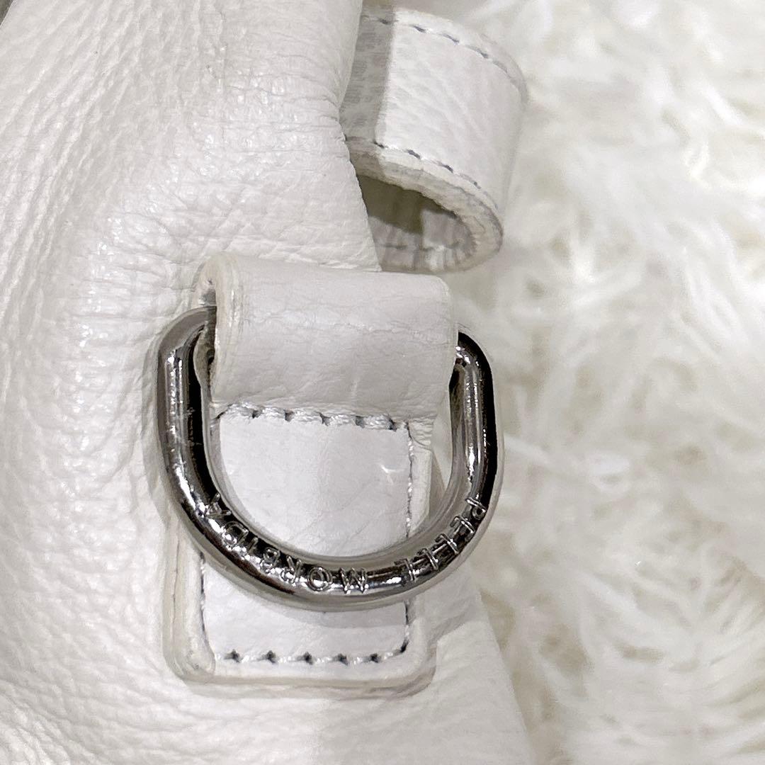PELLE MORBIDAペッレモルビダ レザートートバッグホワイト A4収納可