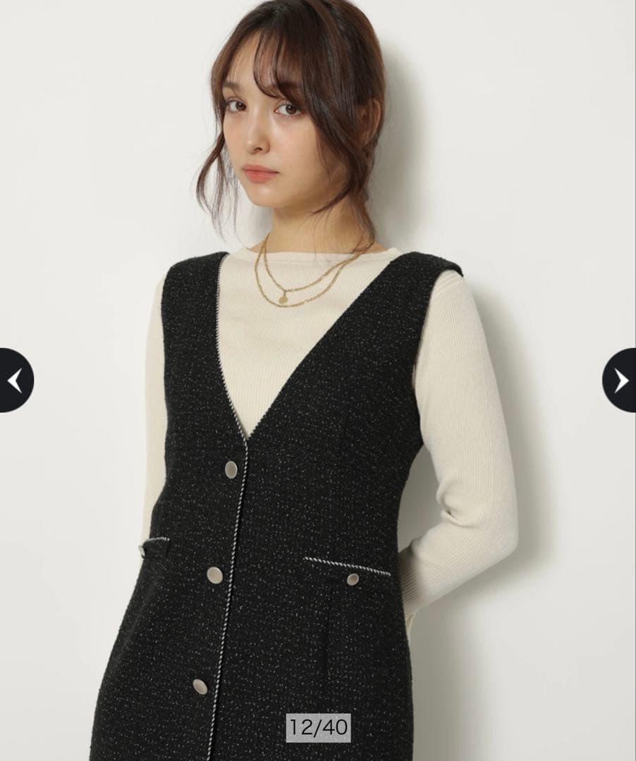 美品】Rirandture ツイードIラインジャンスカ - メルカリ