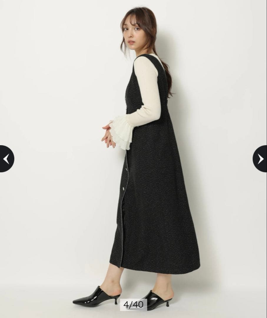 美品】Rirandture ツイードIラインジャンスカ - メルカリ