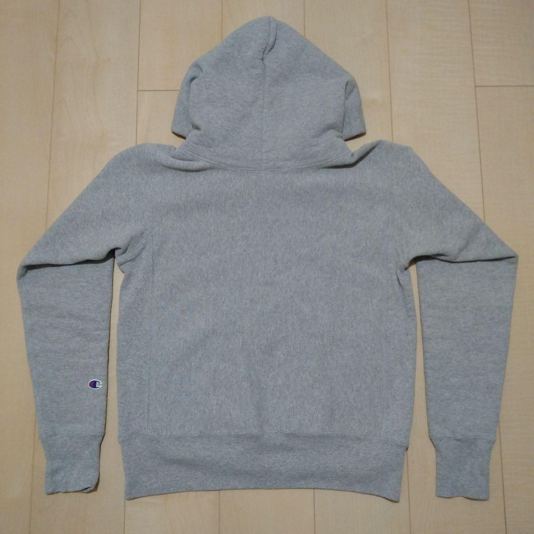 チャンピオン リバースウィーブパーカー グレー 赤単色タグ Mサイズの