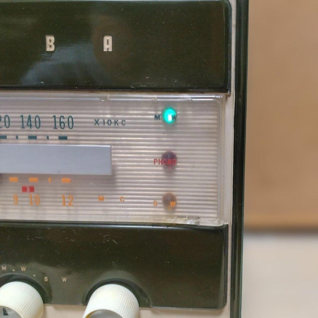 昭和レトロマツダラジオうぐいすQS TOSHIBA5UD-241型真空管ラジオ