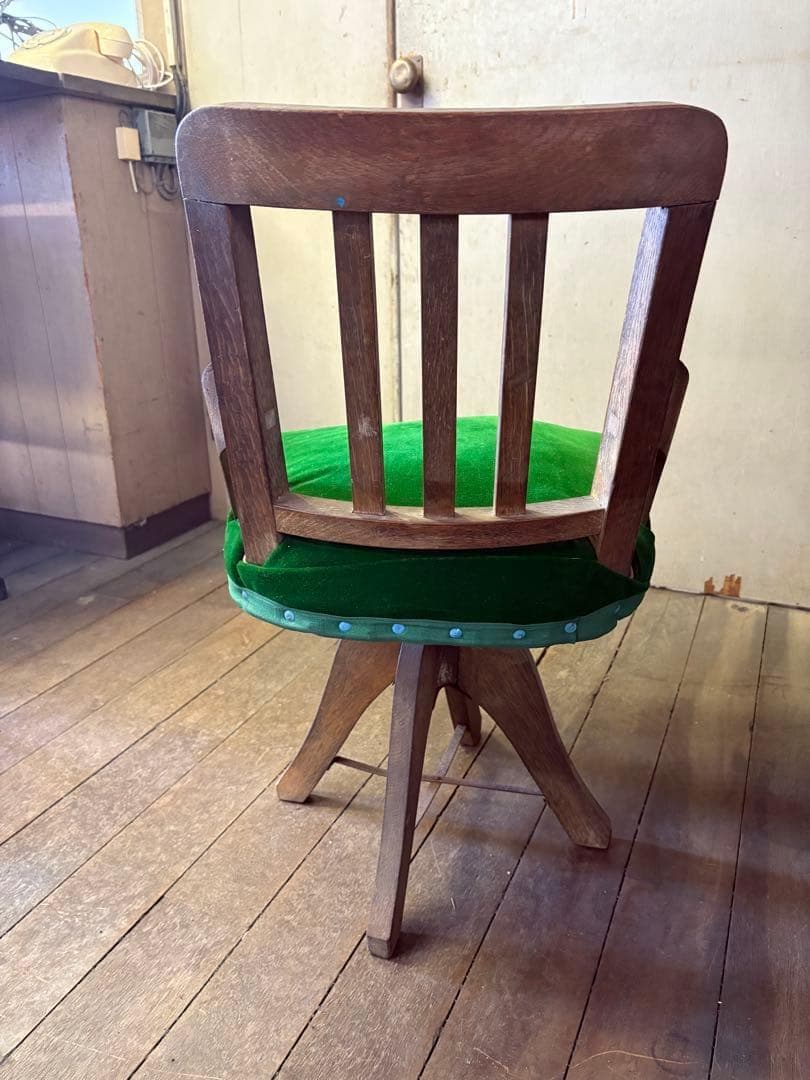 かんかん様専用 ドクターチェア 昭和100年 アンティーク 回転椅子 木製