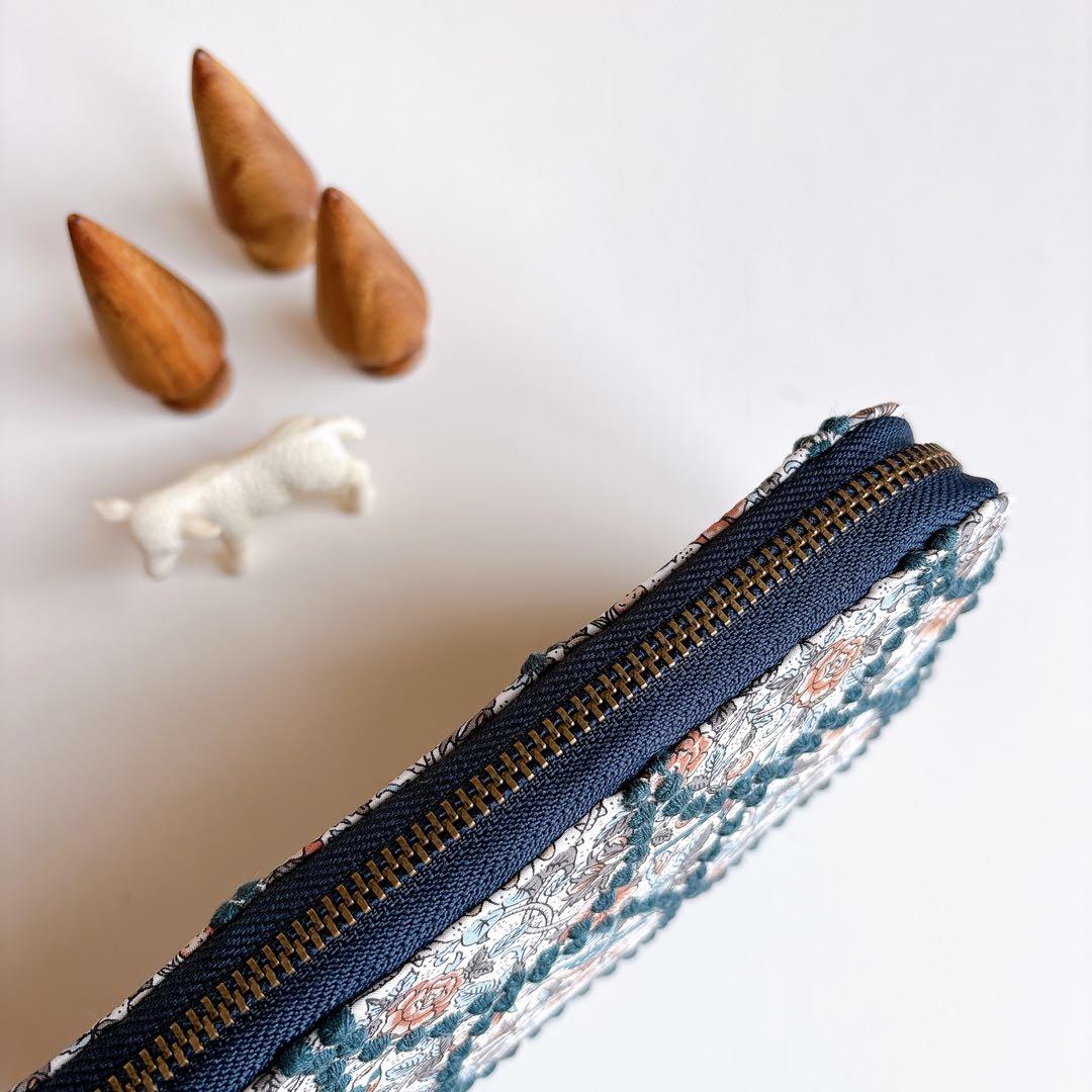 ミナペルホネン☆ラウンドファスナー長財布☆ハンドメイド - メルカリ