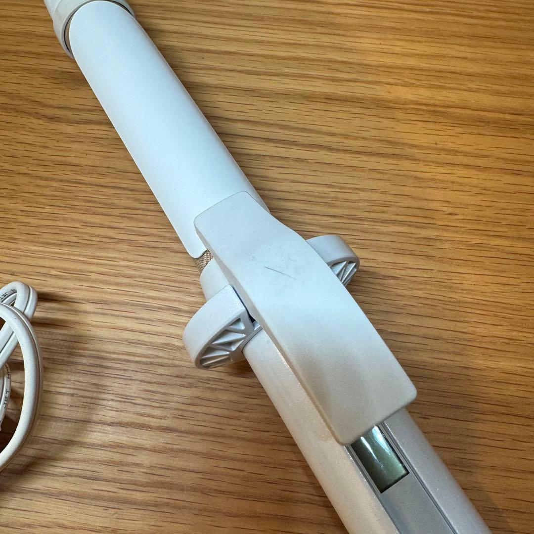 絹女 KINUJO カールヘアアイロン ホワイト 28mm