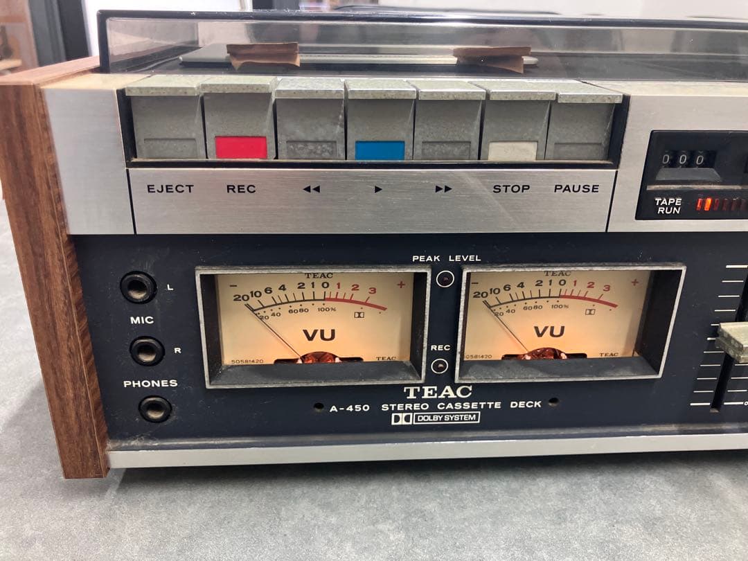 名機！【TEAC/テアック】A-450 カセットデッキ オーディオ※通電のみ確認