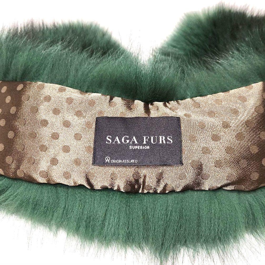 美品✨SAGA FURS 最高級フォックスファー レア色グリーン サガ - メルカリ