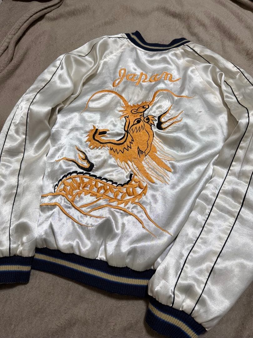 2面用 テーラー東洋 スカル 龍 日本限定版 スカジャン vintage サテン