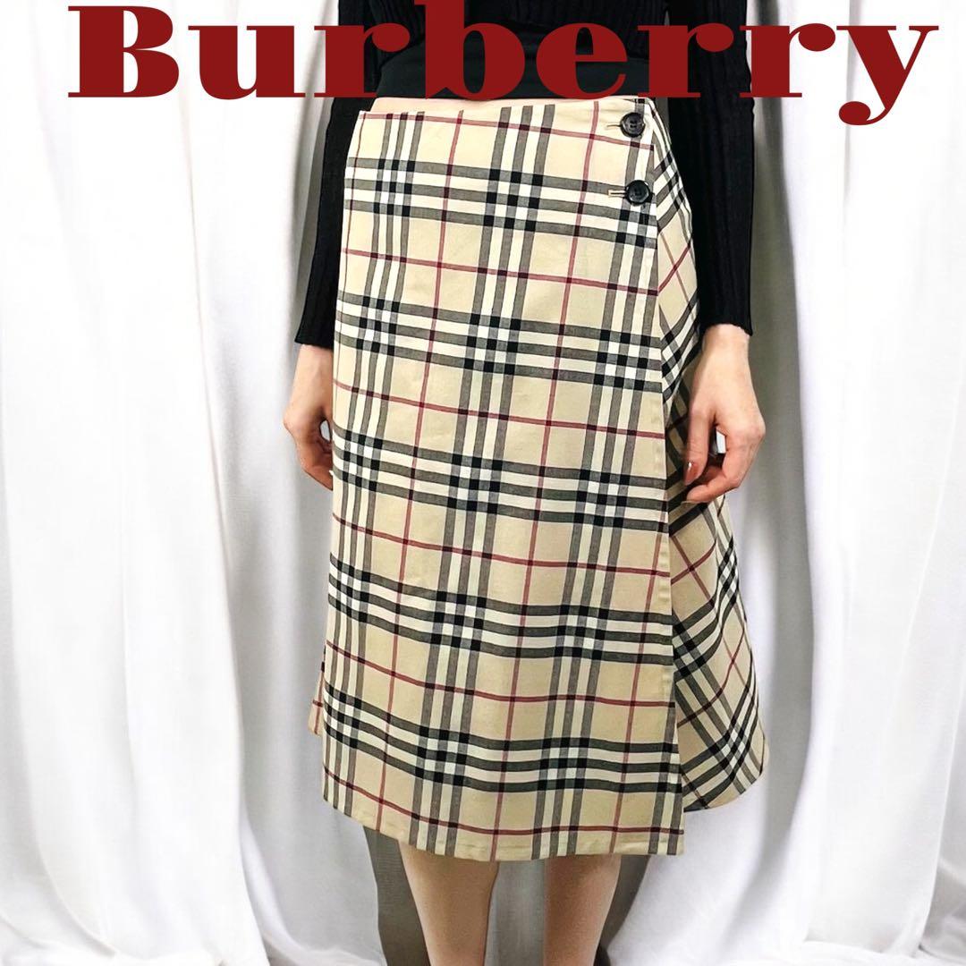 Burberry バーバリー ノバチェック柄 ラップスカート - メルカリ