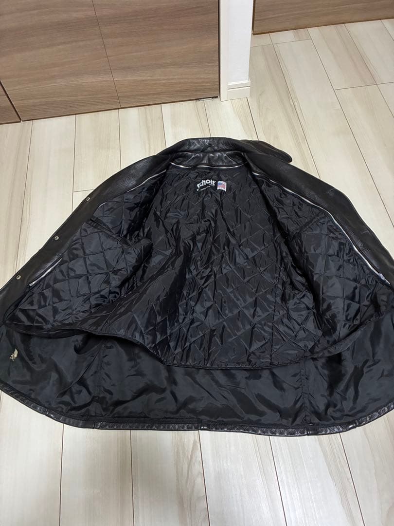 米国製 Schott レザージャケット 黒 44 カーコート ライナー付 573