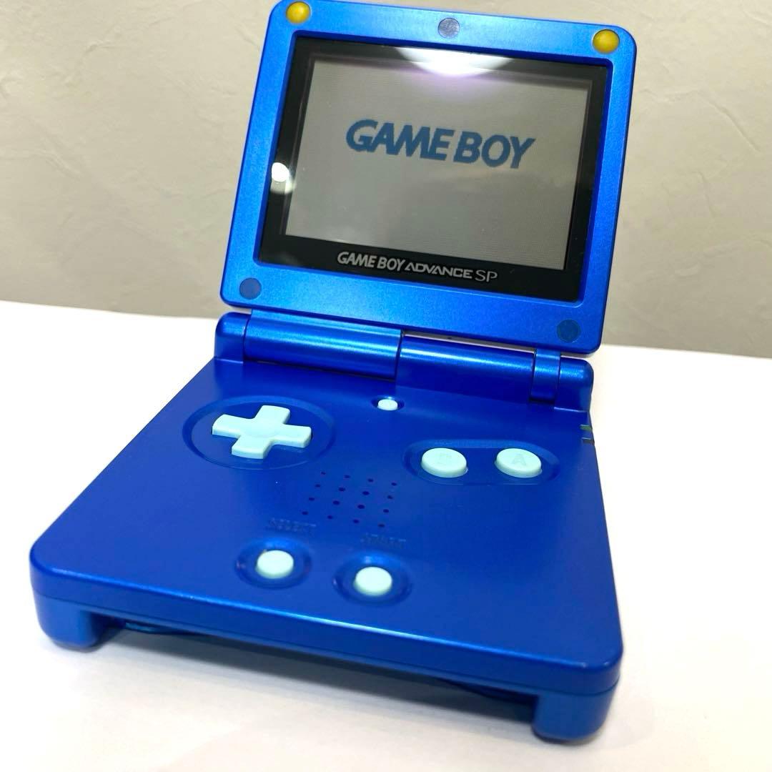 ゲームボーイアドバンスSP ☆極美品 ☆ロックマンブルー メンテ済 sp