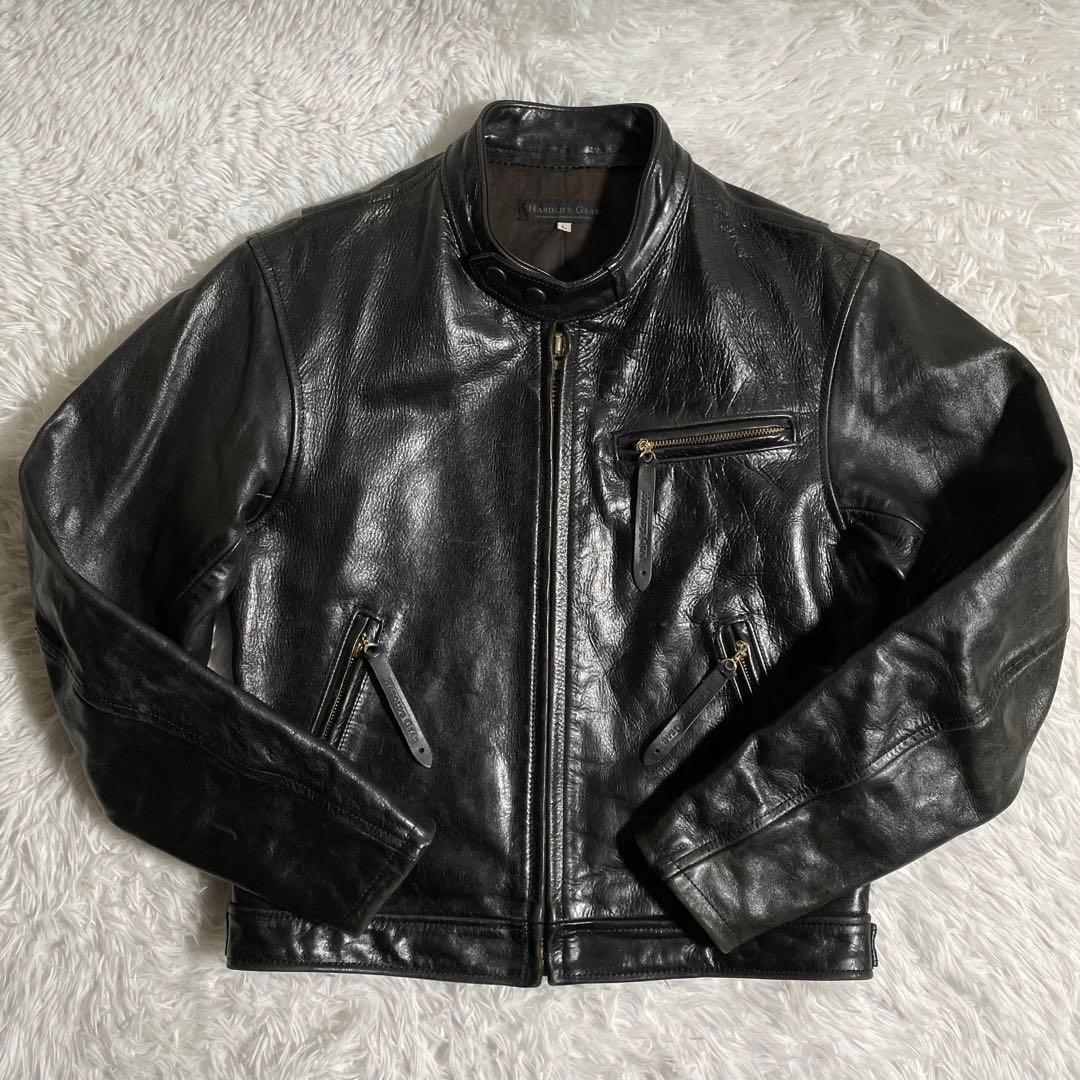 日本製 90s ハロルズギア レザージャケット 馬革 ホースハイド 丈短 Yahoo!オークション -「ハロルズギア harold's gear」(レザー) (男性用