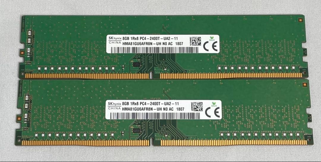 SK Hynix 16GB (8GBx2)DDR4 メモリ ￼ HMA84G SK Hynix 16GB DDR4 2933 2Rx8 PC4-23400 HMA82GU6DJR8N-WM 288pin
