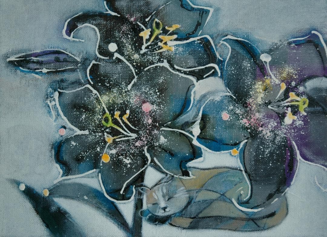 絵画 インテリア 油絵 F4-050620 可愛い子猫のお昼寝 - メルカリ