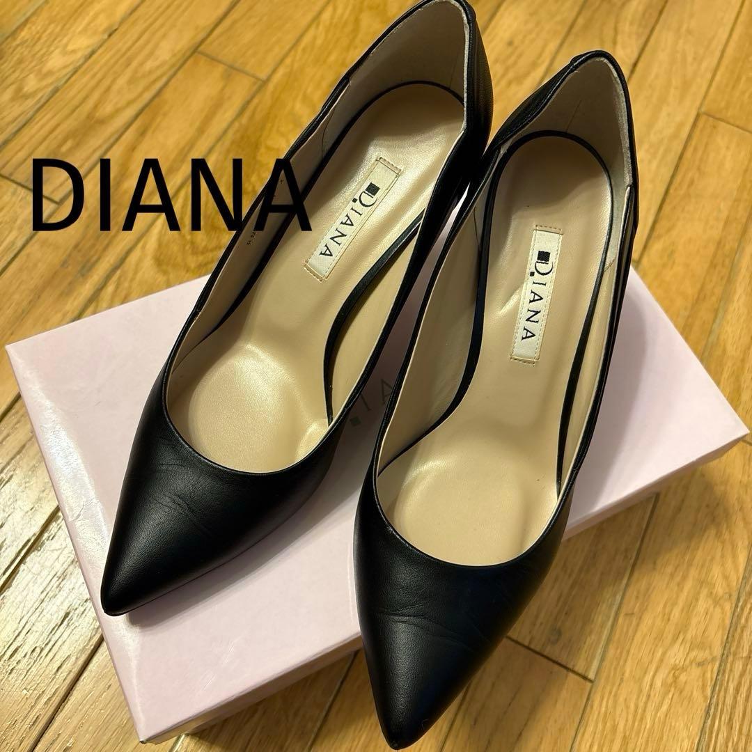 DIANA】 ダイアナ パンプス ポインテッドトゥ フラワーカット - メルカリ