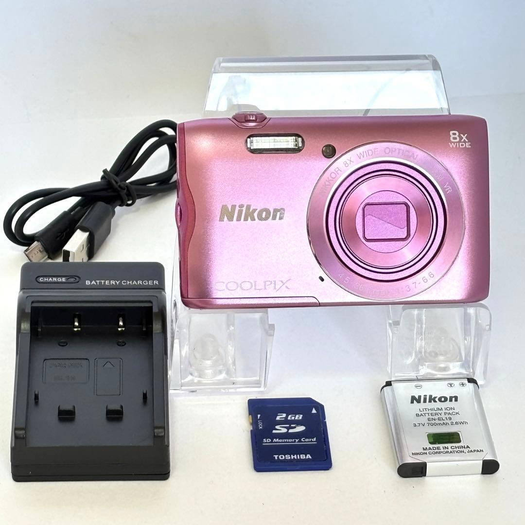 【美品】Nikon coolpix A300 ニコン　デジカメ　ピンク