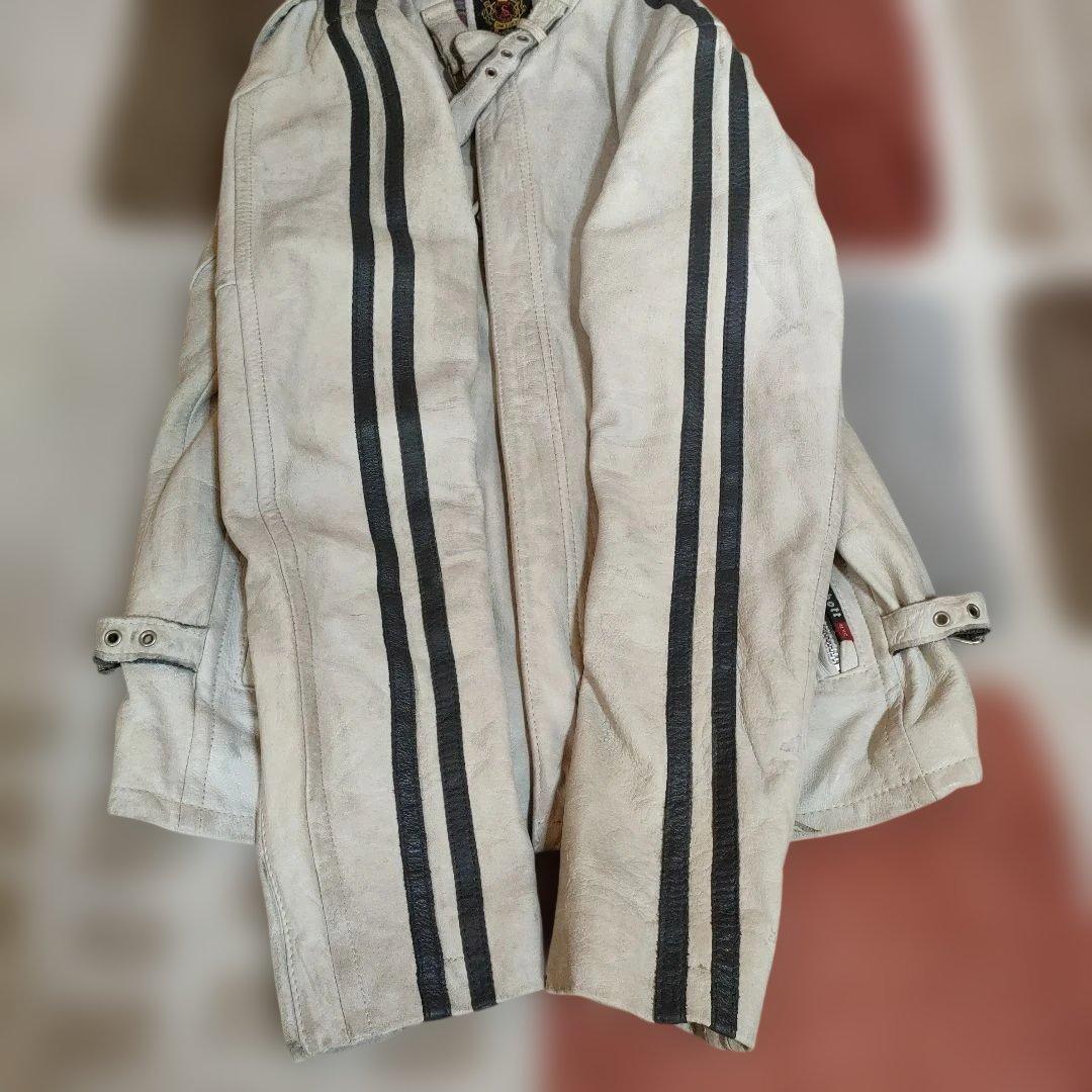 現行タグモデル ダメージ加工 Schott 立襟 シングルライダース 上野