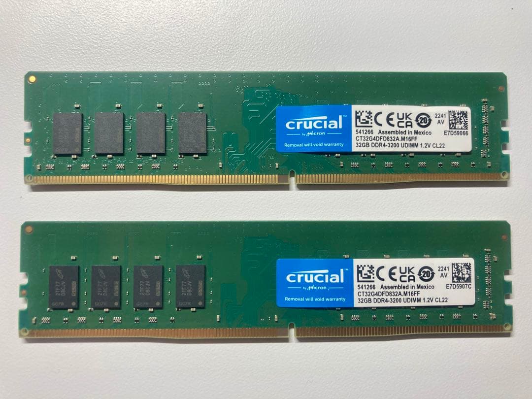 Crucial DDR4 64GB（32GB×2）CT2K32G4DFD832A
