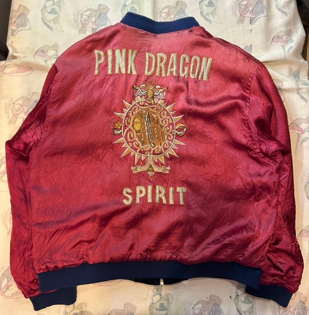 希少90'S クリームソーダ cream soda ピンクドラゴン別珍スカジャン