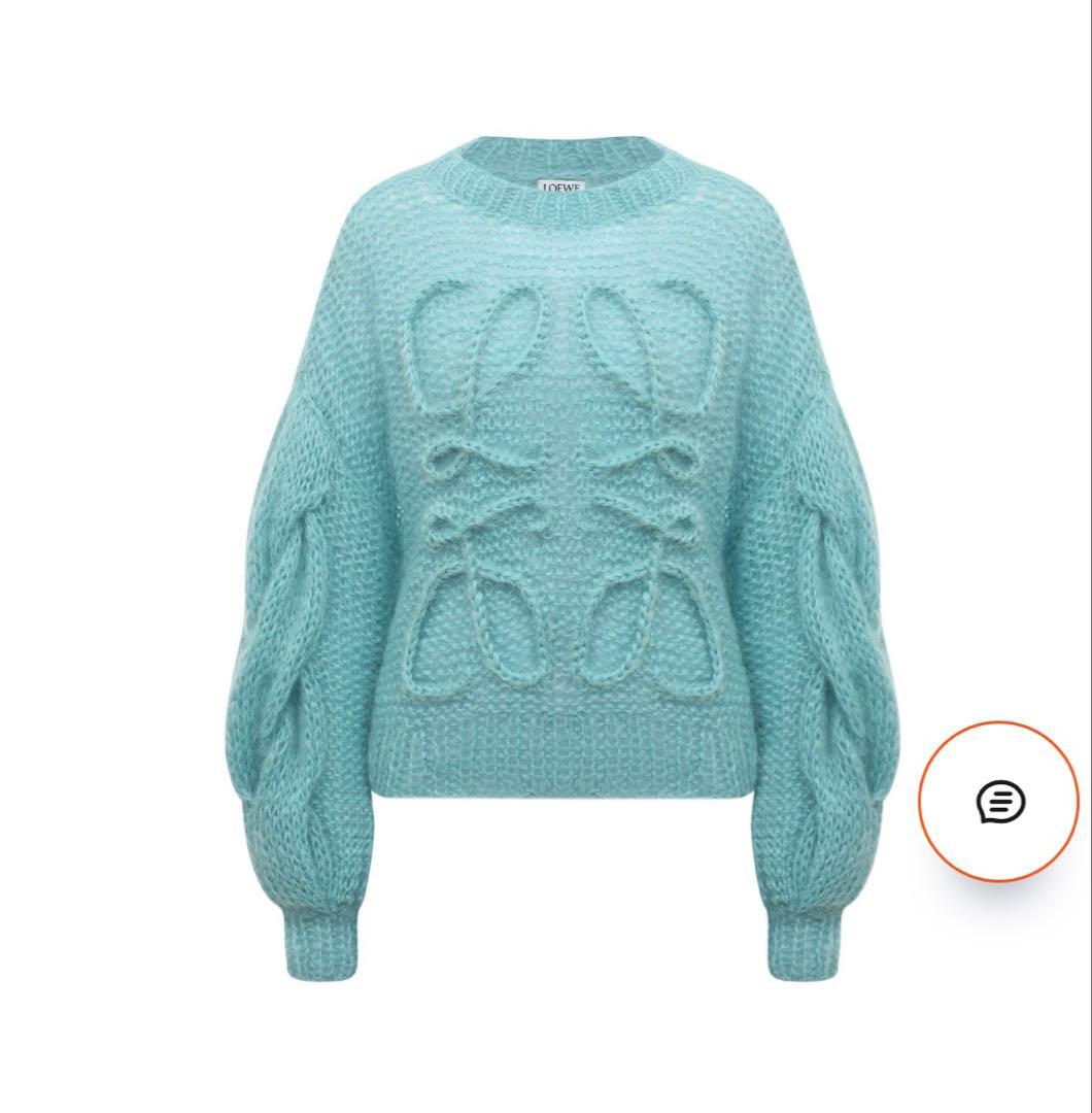 人気完売ロエベア ナグラムニット セーターモヘア ターコイズ - メルカリ