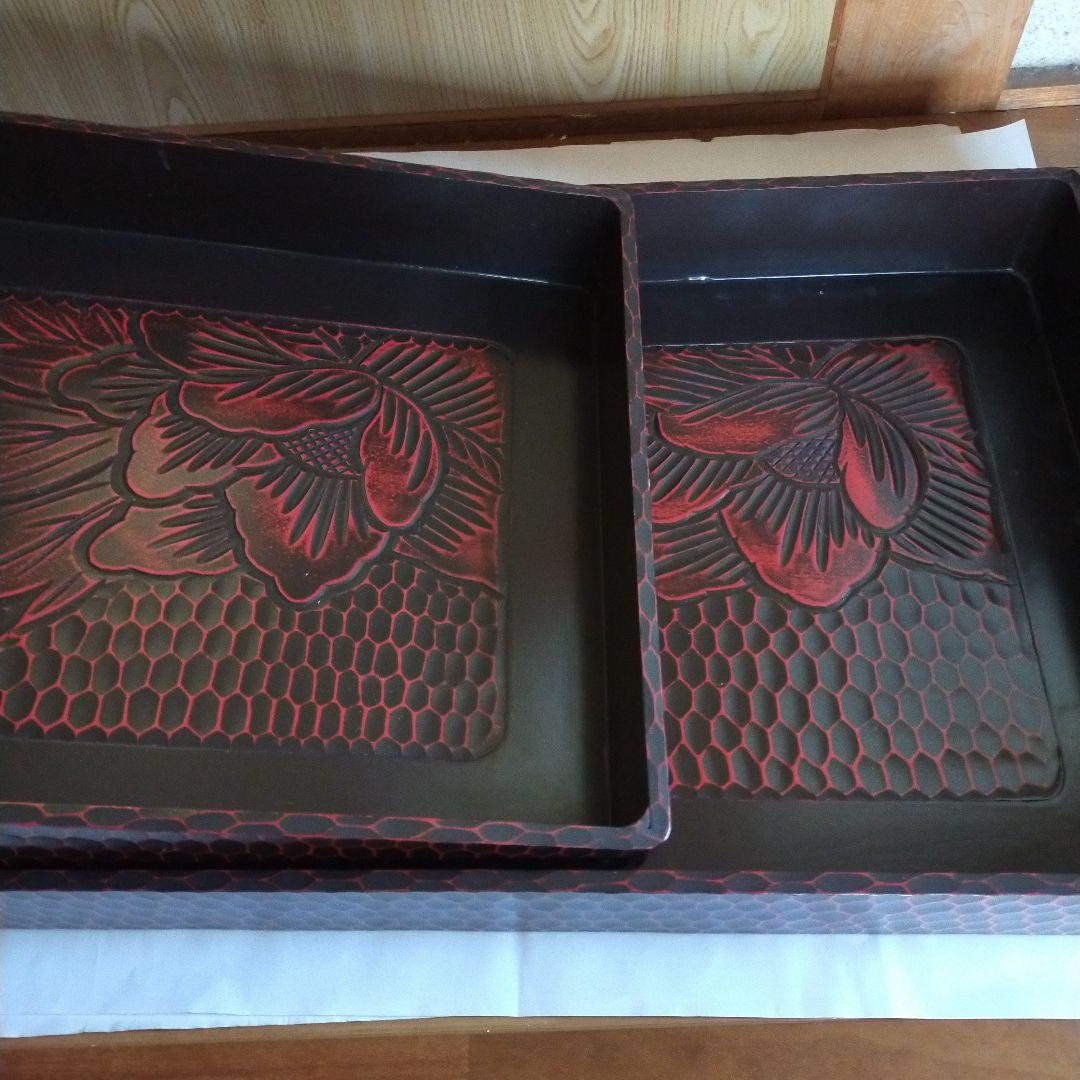 鎌倉彫 木製衣裳箱 2箱 入れ子 昭和レトロ 貴重 - メルカリ