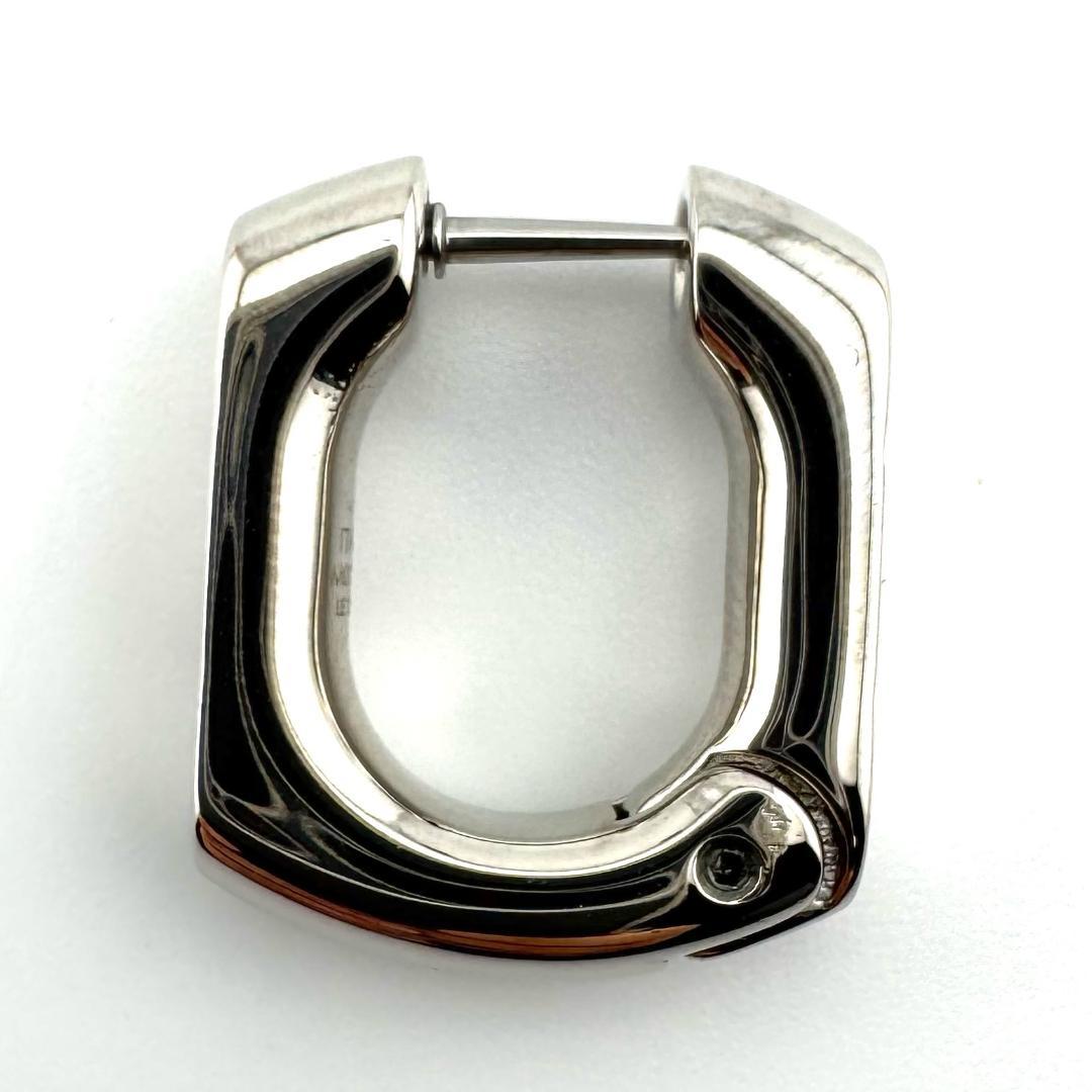 ルイヴィトン M02227 フープピアス・モノグラム チェーン シルバー