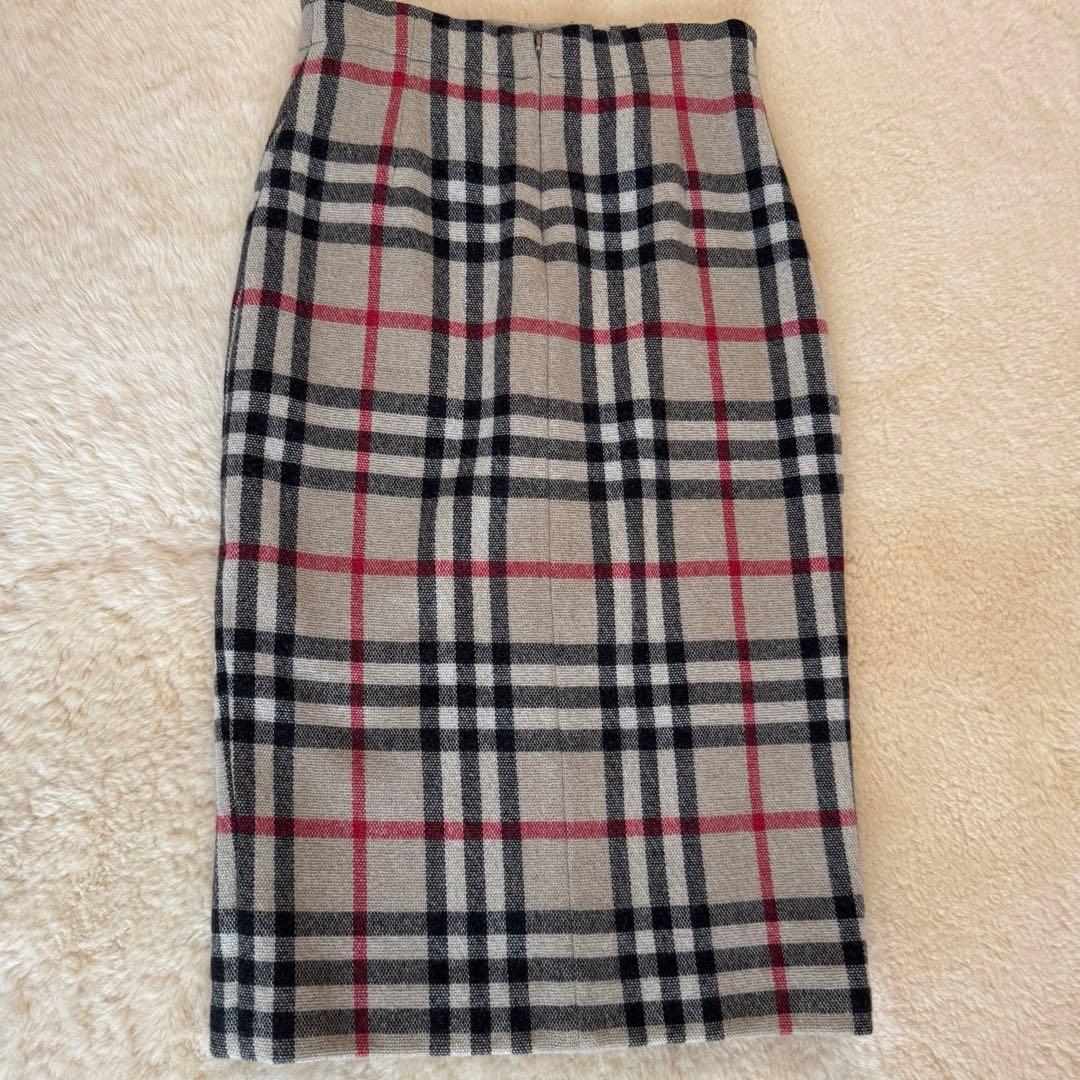 バーバリー ウール チェック柄 タイトスカート 40 - メルカリ