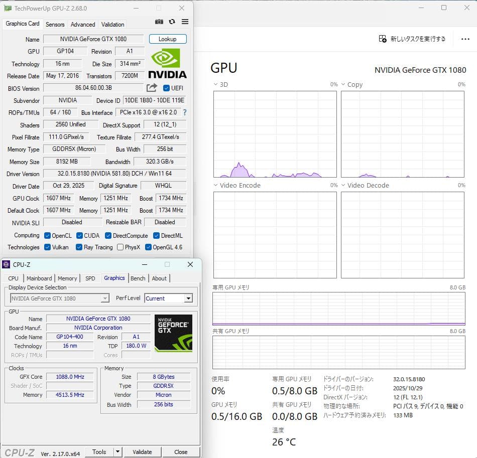 ELSA GeForce GTX 1080 グラフィックボード